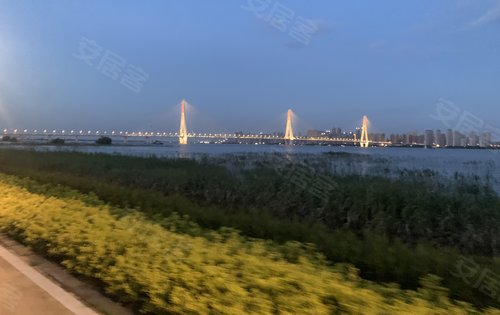 江边二七长江大桥夜景还是非常漂亮的