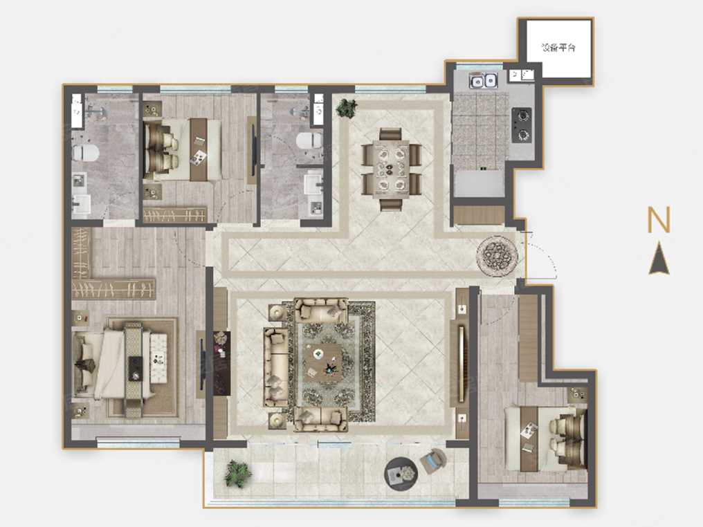 2020年10月        新推户型       禹洲凤凰府新推108-144㎡的户型
