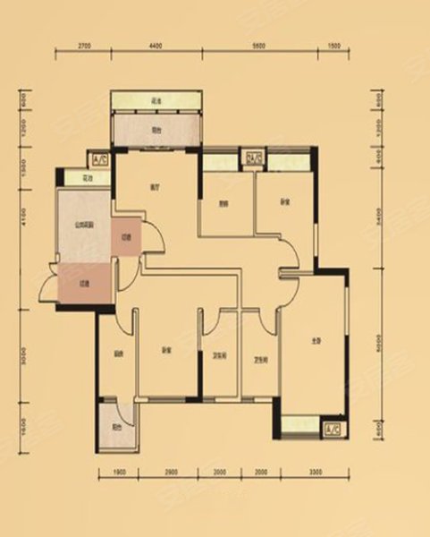 东莞楼盘 中心城区楼盘 南城楼盘 江南第一城南 户型图(1/1) 视频加载