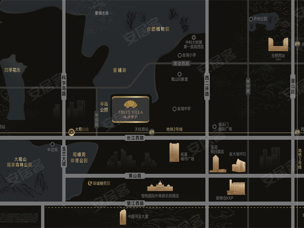 绿城咏溪雲庐,合肥绿城咏溪雲庐房价,楼盘户型,周边配套,交通地图,樊洼西路以南,半岛路以东 - 安居客