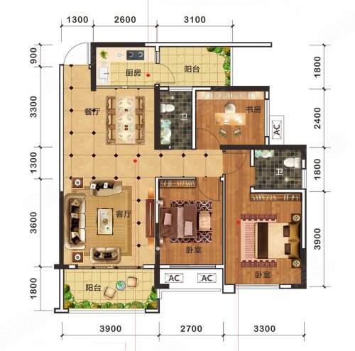 彰泰滟澜山户型图