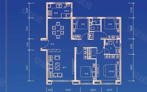 青岛海天中心住宅户型图片