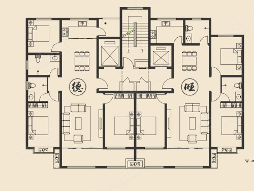 4#揽景户型 3室2厅2卫1厨 建筑面积约147.00平米