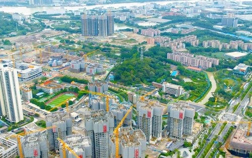 万科黄埔新城动态:万科黄埔新城建设的进度,航拍来告诉你,诚邀现场看房,更加直观了解项目-广州安居客