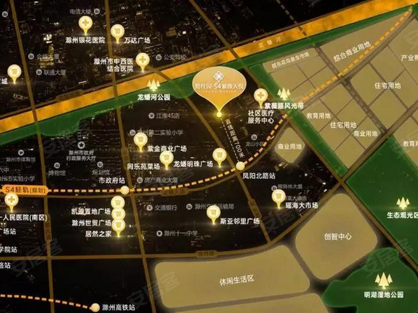 碧桂园S4紫薇天悦,滁州碧桂园S4紫薇天悦房价,楼盘户型,周边配套,交通地图,滁州市南谯区凤阳北路与龙蟠河交叉口 - 安居客