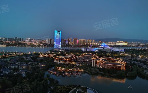 灞河夜景实拍