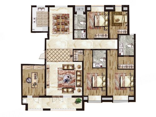 济宁楼盘 任城区楼盘 瑞马意墅南                      户型图