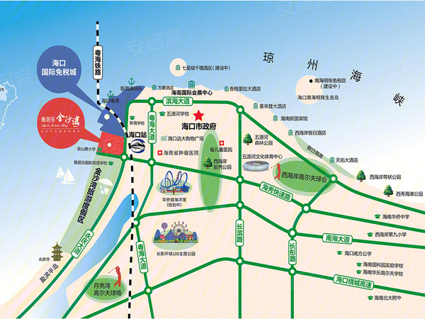 雅居乐金沙湾,海口雅居乐金沙湾房价,楼盘户型,周边配套,交通地图,金沙湾路3号 - 安居客