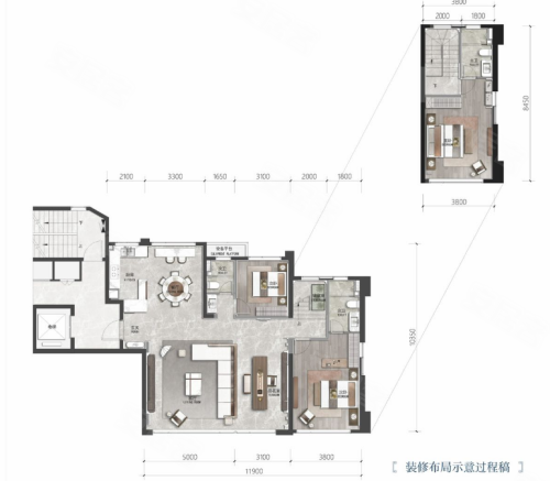 建发望江143平户型,建发望江4室2厅3卫1厨约143.00平米户型图,朝南朝向 - 温州安居客
