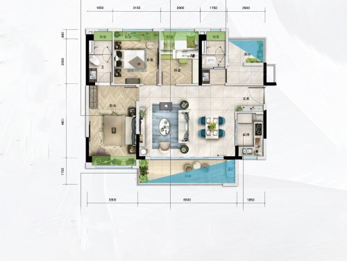 连州碧桂园天骄一品建面115㎡户型,连州碧桂园天骄一品3室2厅2卫1厨约115.00平米户型图,朝南朝向 - 清远安居客