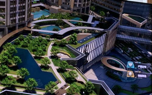 重庆中心动态:小区中庭空中花园-重庆安居客