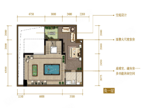 俊峰山万里下叠户型，俊峰山万里别墅约126.16平米户型图，朝南朝向 - 重庆安居客