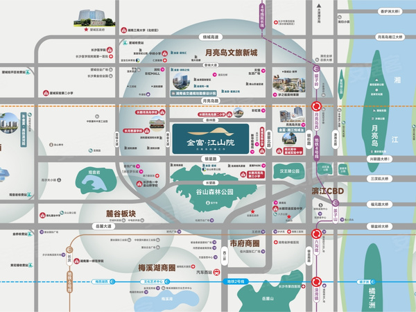 金富江山院，长沙金富江山院房价，楼盘户型，周边配套，交通地图，桑梓路与黄金大道交汇处 - 安居客
