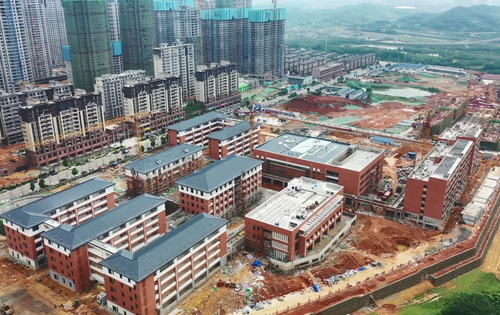 澳海望洲府公办72班明德望城中小学工程进度