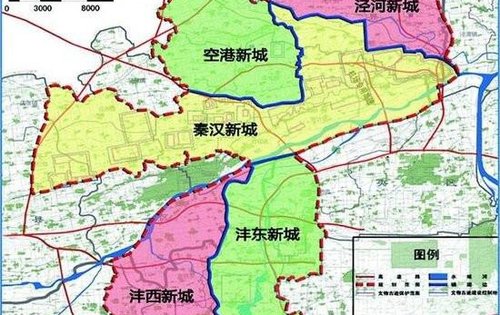 西咸新区的板块分布