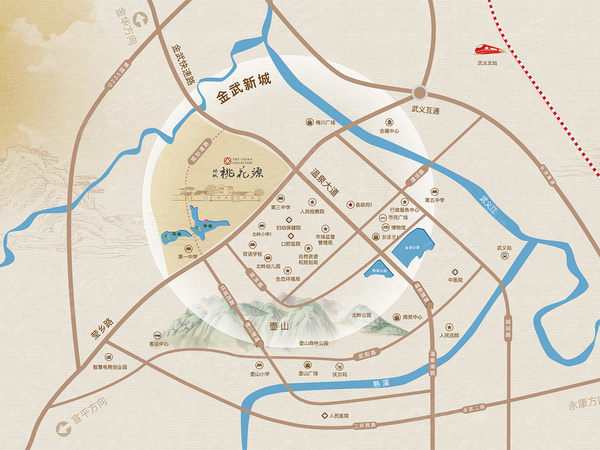 绿城桃花源,金华绿城桃花源房价,楼盘户型,周边配套,交通地图,履坦镇武义一中旁 - 安居客