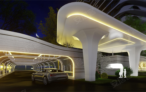 高大上的大门非常具有科技感