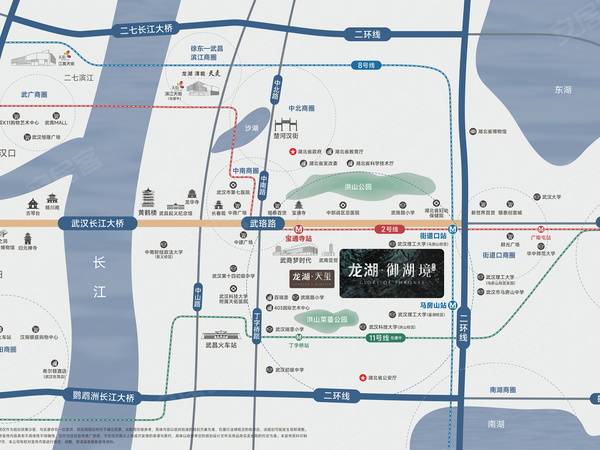龙湖御湖境，武汉龙湖御湖境房价，楼盘户型，周边配套，交通地图，石牌岭路东一路（武商梦时代南1KM） - 安居客