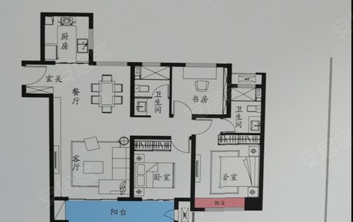 信友·天润府动态:118平的3室2厅2卫户型.-漯河安居客