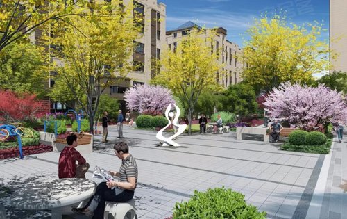 小区里的健身活动广场!