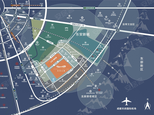东安云境商业中心,成都东安云境商业中心房价,楼盘户型,周边配套,交通地图,湖岸南路999号 - 安居客