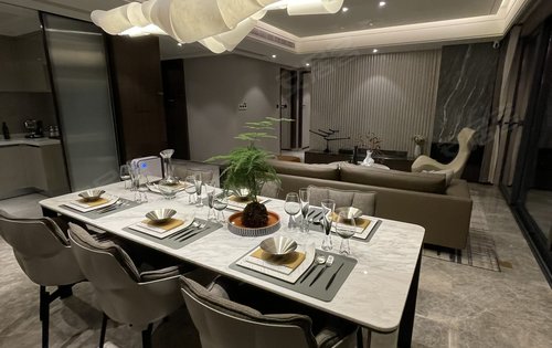 江河鸣翠195方样板房实拍现代都会风格