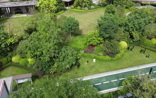 美的城5m智慧社区绿化率达到百分之四十整体的舒适感就像在公园里下楼