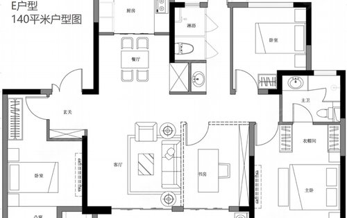 恒基旭辉湖山赋户型图图片