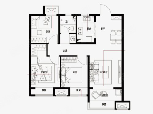 首创禧悦学府户型图