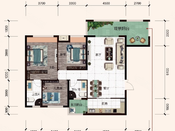 福泉麒龙畔山华庭全景图