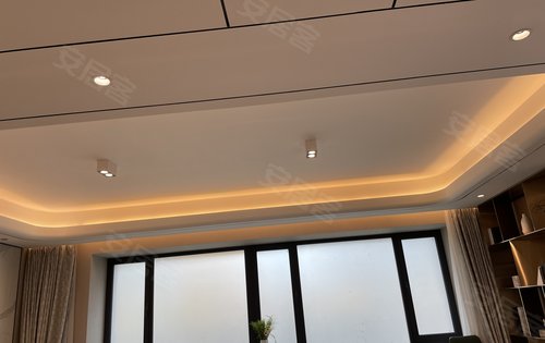 双重圆弧吊顶还是很好看的呢