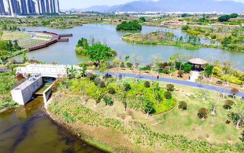 缦玥长滩周边的双溪湿地公园投入使用啦
