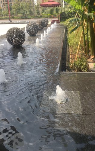 镜面水景东南亚园林