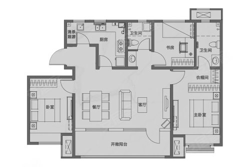 和达智慧生态城,3室2厅2卫,天风南路166号,和达智慧生态城106#-2单元-6-602 - 安居客