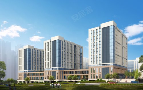 长沙芯城科技园二期效果图一期二栋顶楼俯拍二期实景图
