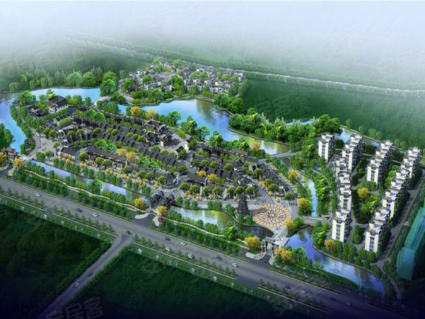 锦绣古镇楼盘建筑物外景