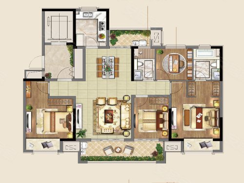 绿地都会雅苑户型图