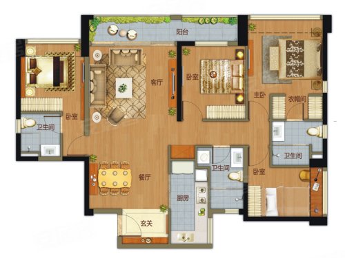 万科云城公寓户型图