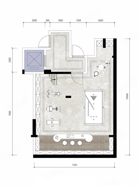 世豪一墅江安C下叠户型,世豪一墅江安别墅约230.00平米户型图,朝南朝向 - 成都安居客