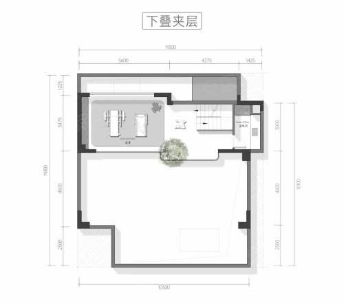 华润置地玺宸上院下叠户型，华润置地玺宸上院别墅约199.00平米户型图，朝西南朝向 - 成都安居客