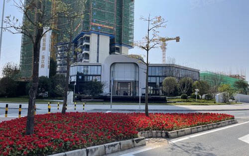 朗悦花园位于东江千亿产业园的门户位置,展示面和品质要求更高,门口的