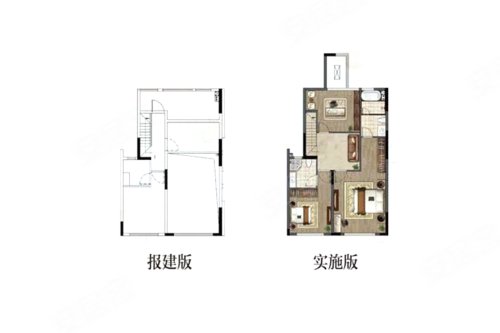 雅居乐常乐府复式D2户型,雅居乐常乐府5室3厅3卫1厨约165.00平米户型图,朝南朝向 - 常州安居客