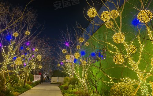 越秀·天悦江湾动态:售楼部夜景太美啦,项目马上开盘了-郑州安居客
