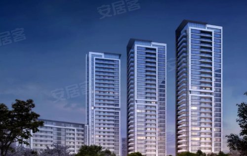 融创临江府外立面效果升级采用落地式大飘窗阳台外观时尚简洁大方采光