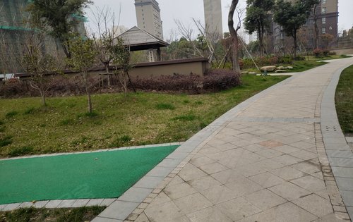 美乐公园郡三期动态:清晨的社区景观-太仓安居客