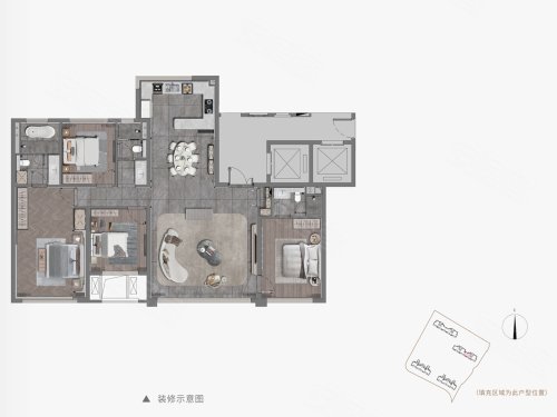 建发·璟玥璟曜户型,建发·璟玥4室2厅3卫1厨约166.00平米户型图,朝南北朝向 - 武汉安居客