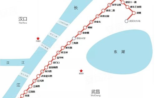 轨道交通2021年底通车:地铁5号线,全程25个展点,由武汉火车站到白沙洲