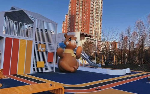 南阳花漾美郡 营销中心样板间  格子乐园 实景园林示范区