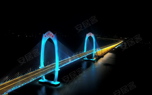 水东湾大桥日夜景