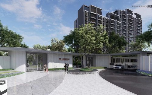 小区后面的主出入口~~景观配套蛮丰富的